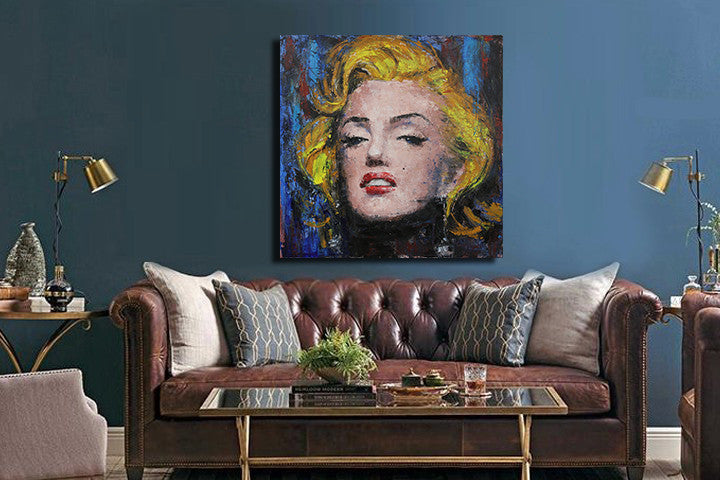 Leinwand (Canvas) handgemalt, LRA Marilyn - 120cm x 120cm